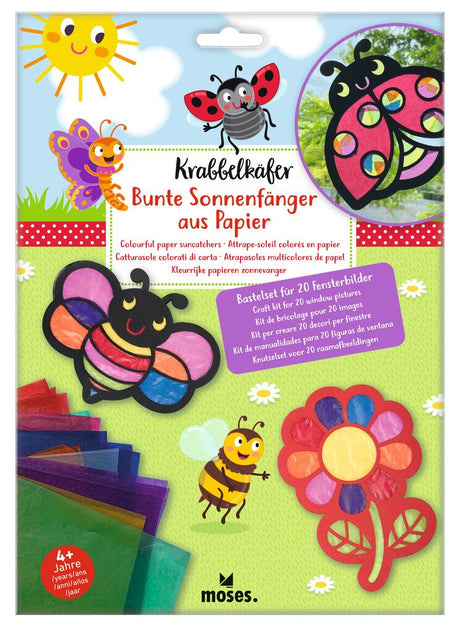 Krabbelkäfer Bunte Sonnenfänger aus Papier - Bastelset für 20 FensterbMosesKrabbelkäfer Buntekorbmayer. ganz besonders. für kinder.