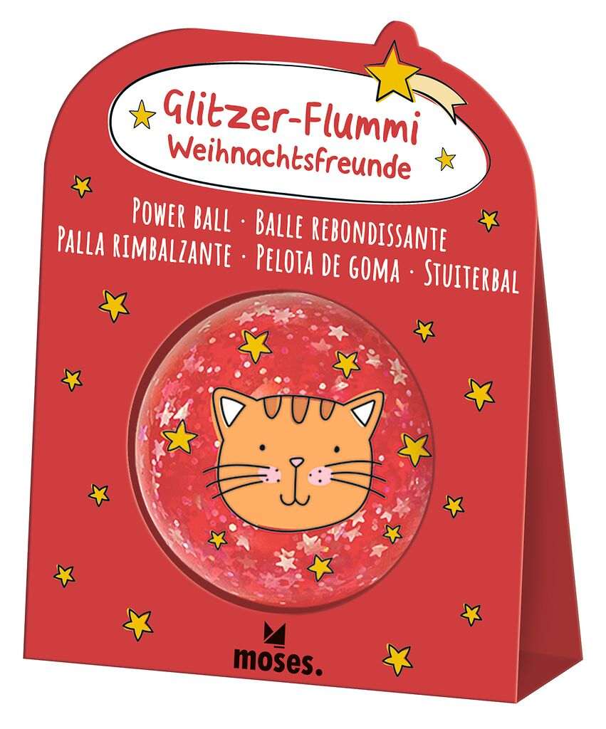 Glitzer Flummi Weihnachtsfreunde