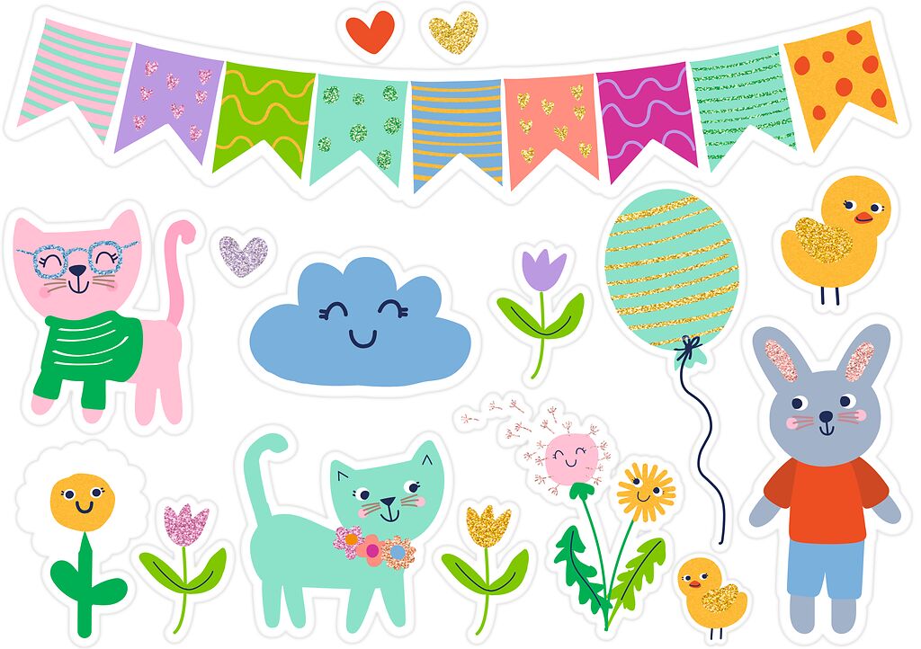 Fenstersticker-Set Frühlingszauber