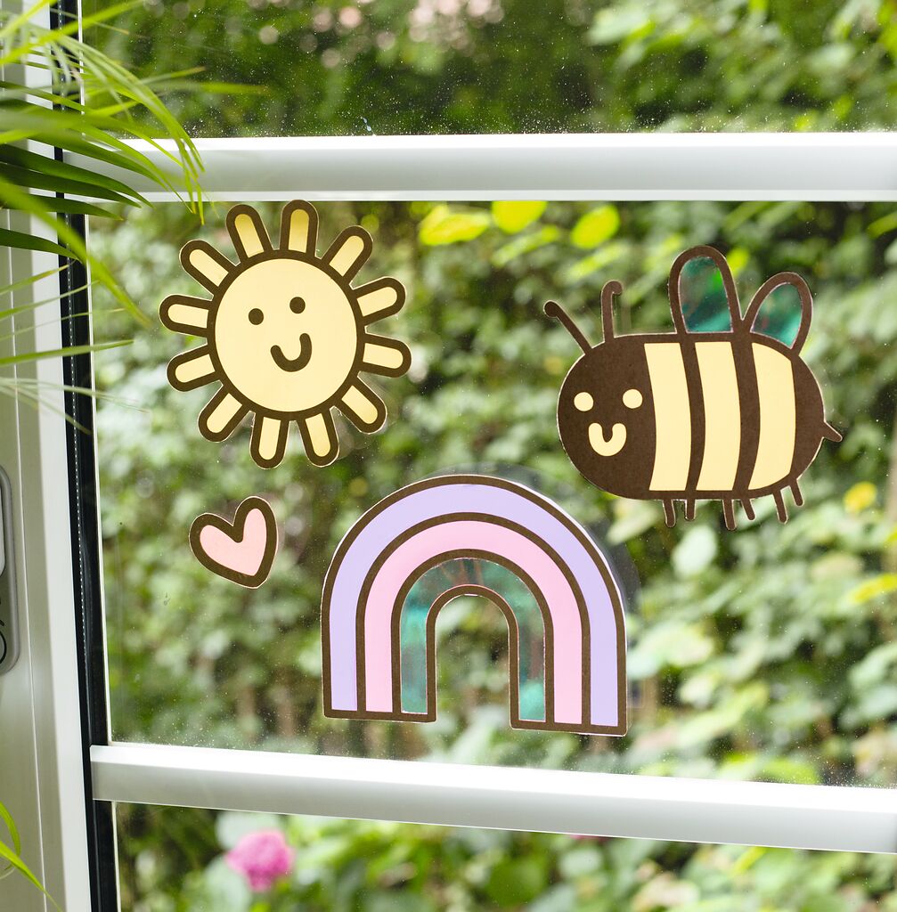 Buntes Fensterbilder-Bastelset