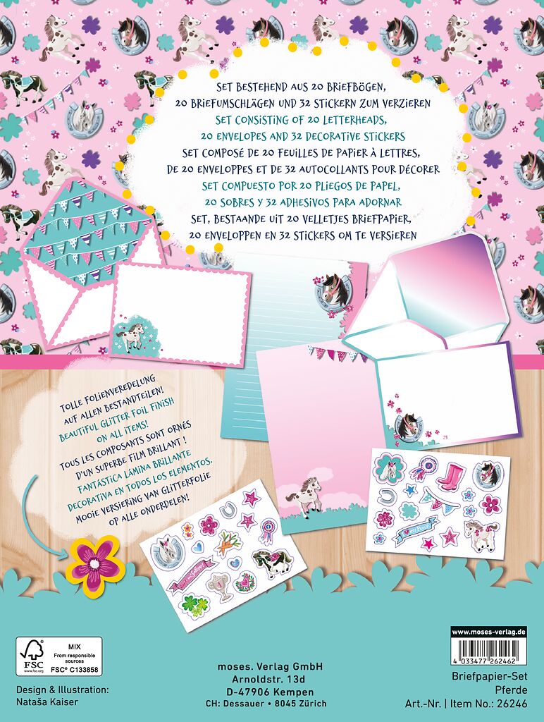 Pferde Briefpapier