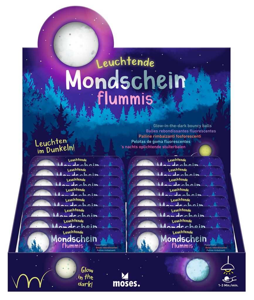 Leuchtende Mondscheinflummis