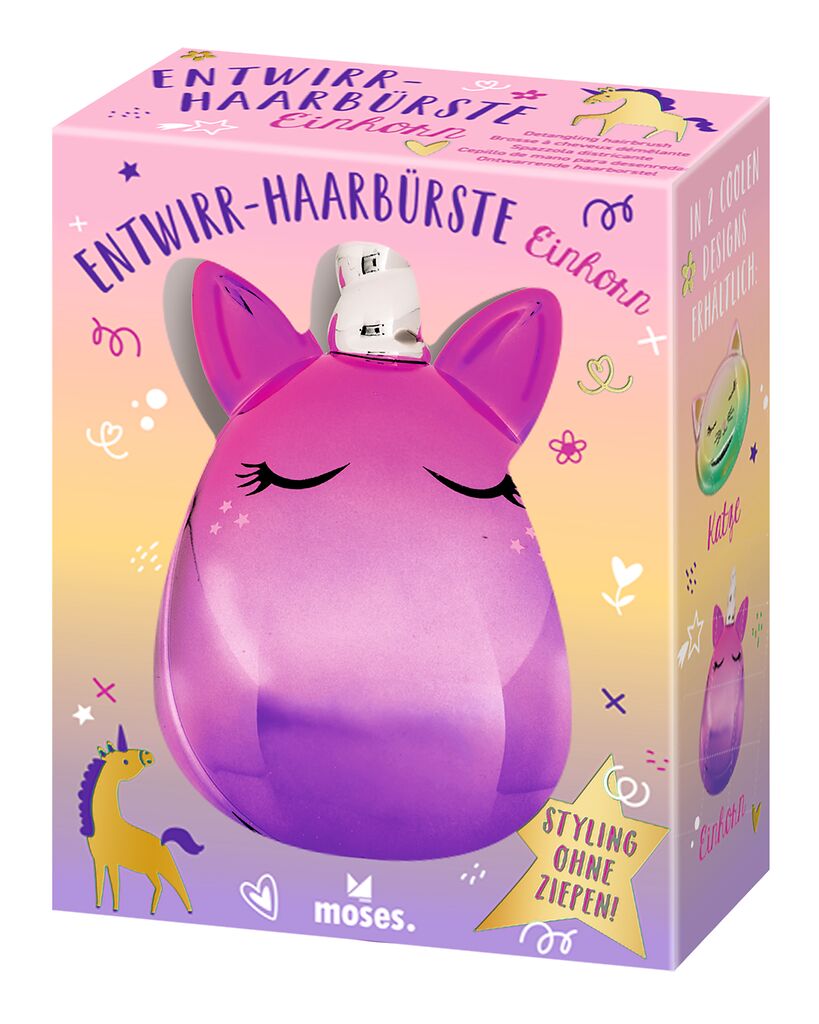 Entwirr-Haarbürsten Einhorn oder Katze