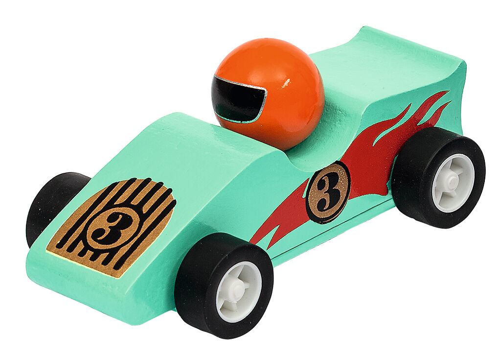 Rennwagen mit Rückziehmotor