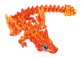Geflügelter Drache Fire & Ice (1Stück)