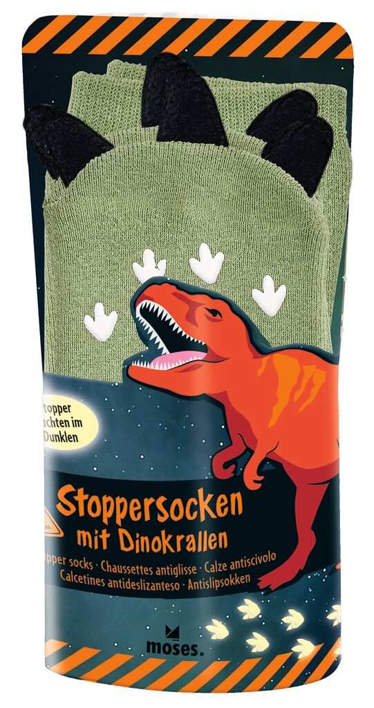 Dino Stoppersocken mit Krallen Dino