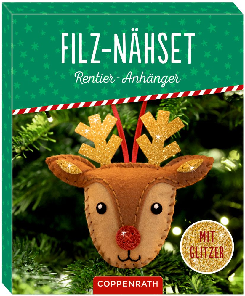 Filz-Nähset Weihnachts-Anhänger Santa oder Rentier - korbmayer. ganz besonders. für kinder.