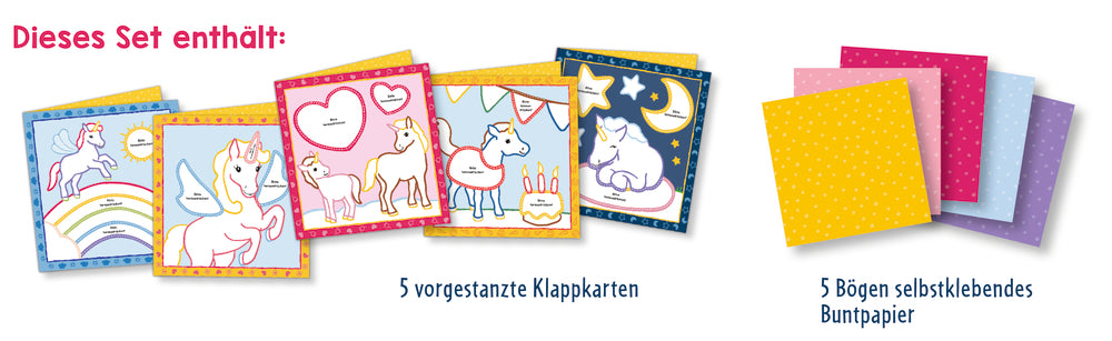Mein 1. Bastelset: Schnipsel-Kunst - Einhörner