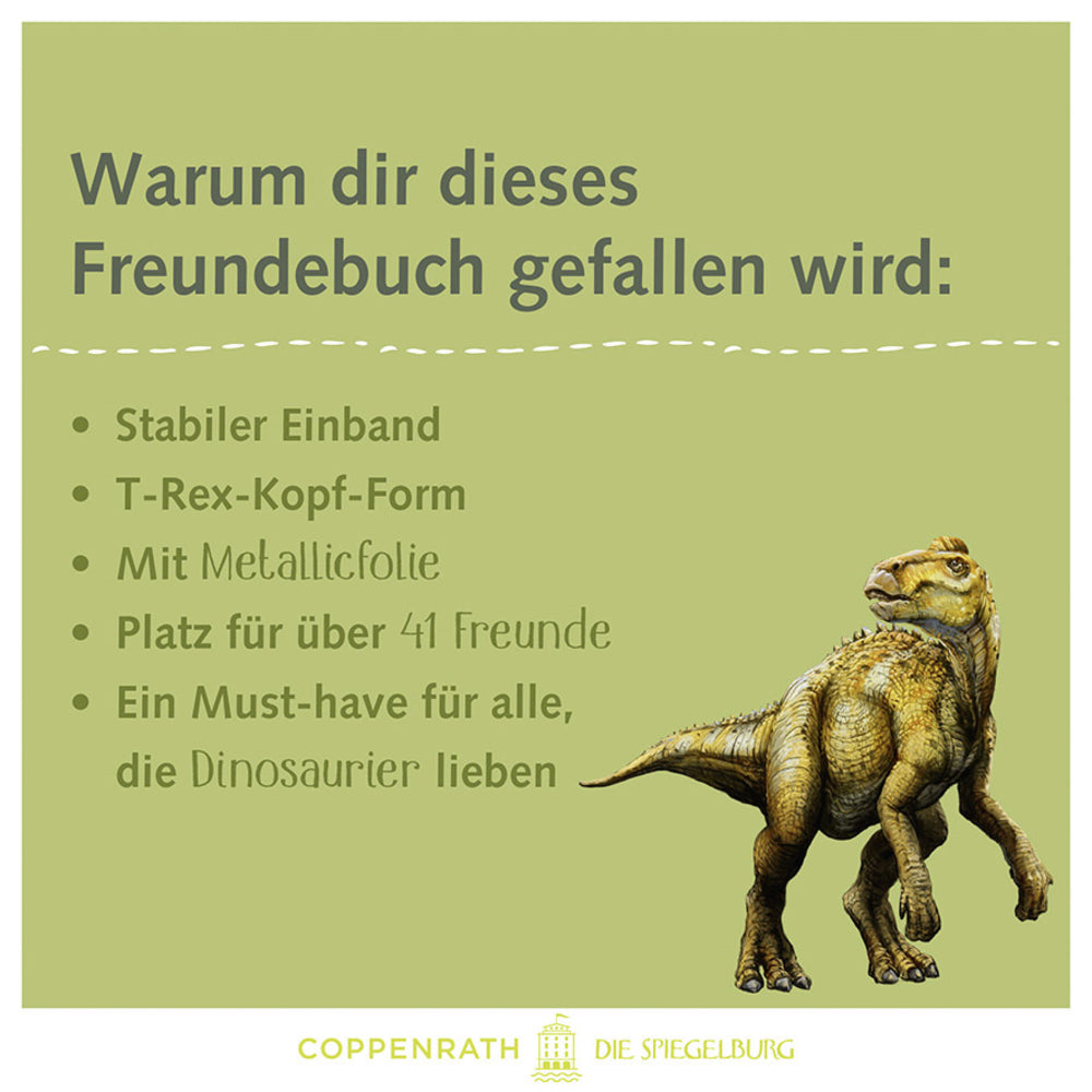 Freundebuch in Dino- Form