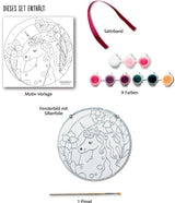 Suncatcher Fensterbild bemalen Einhorn