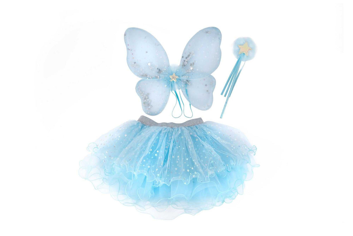 Schillernde Feen Flügel mit Tutu & Zauberstab 4-6 Jahre