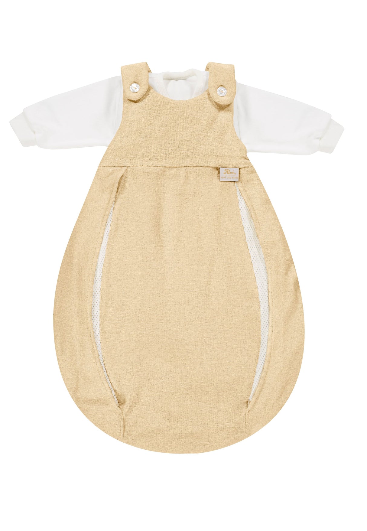 Baby-Mäxchen mit Belüftungssystem Frottier/ beige