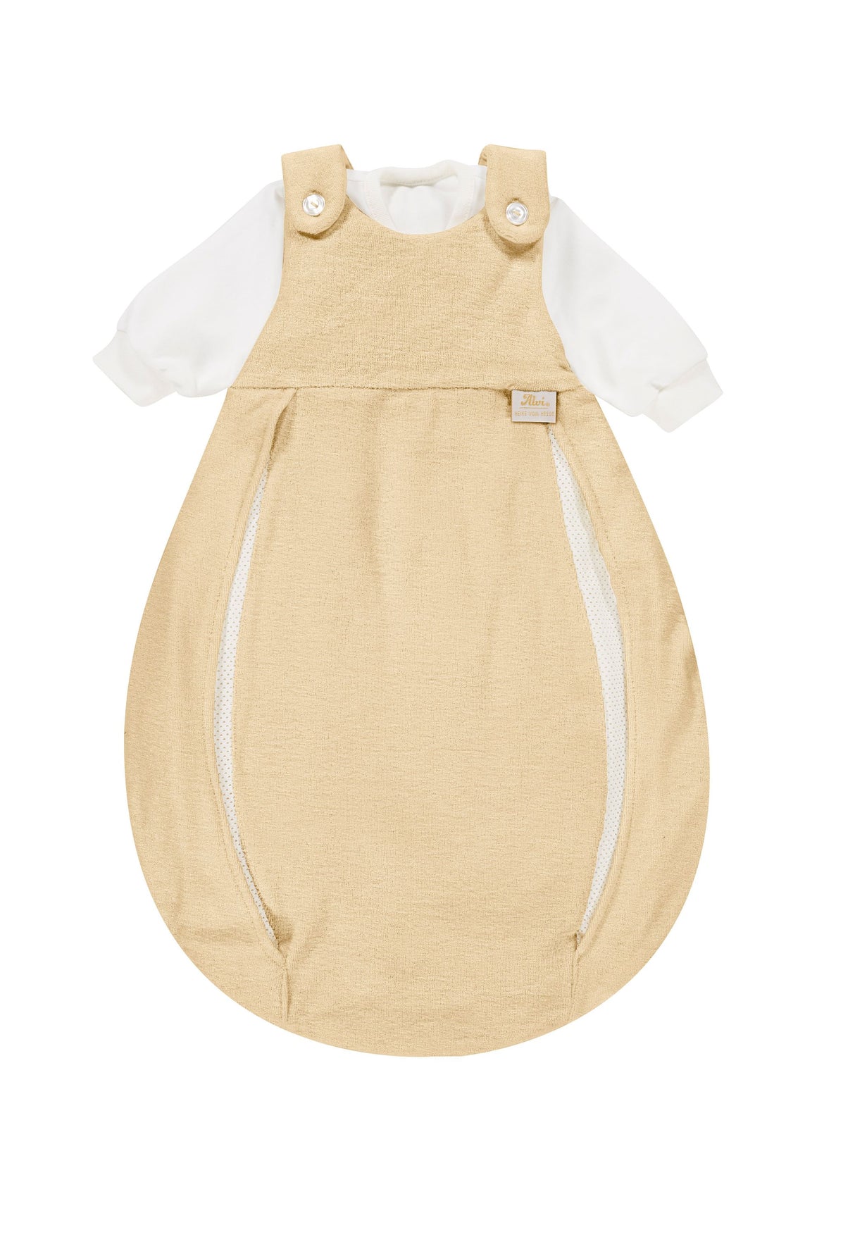 Baby-Mäxchen mit Belüftungssystem Frottier/ natur Größe 56