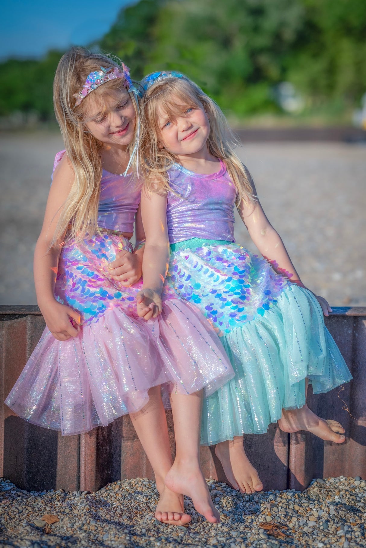 Meerjungfrau Rock & Haarspange 4-6 Jahre