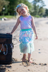 Meerjungfrau Rock & Haarspange 4-6 Jahre