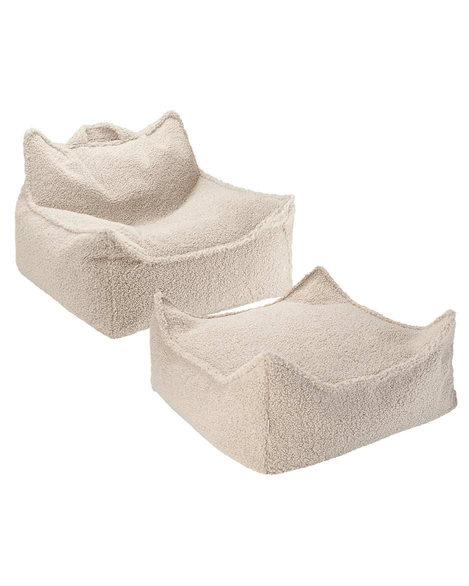 Sitzsack & Ottomane Set/ Biscuit