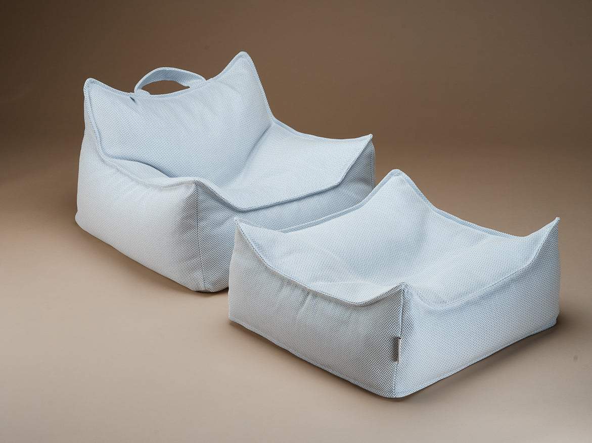 Outdoor Sitzsack & Ottomane-Set/ Azure