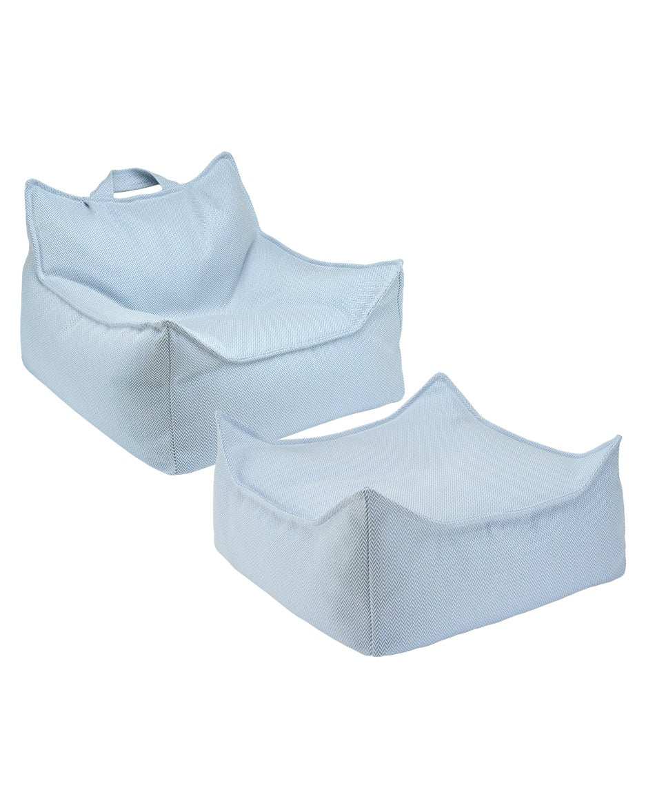 Outdoor Sitzsack & Ottomane-Set/ Azure