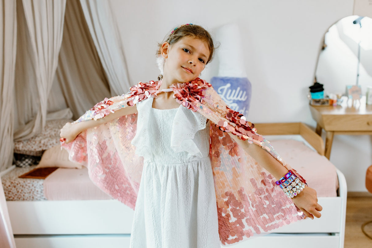 Pailetten Umhang 4-6 Jahre