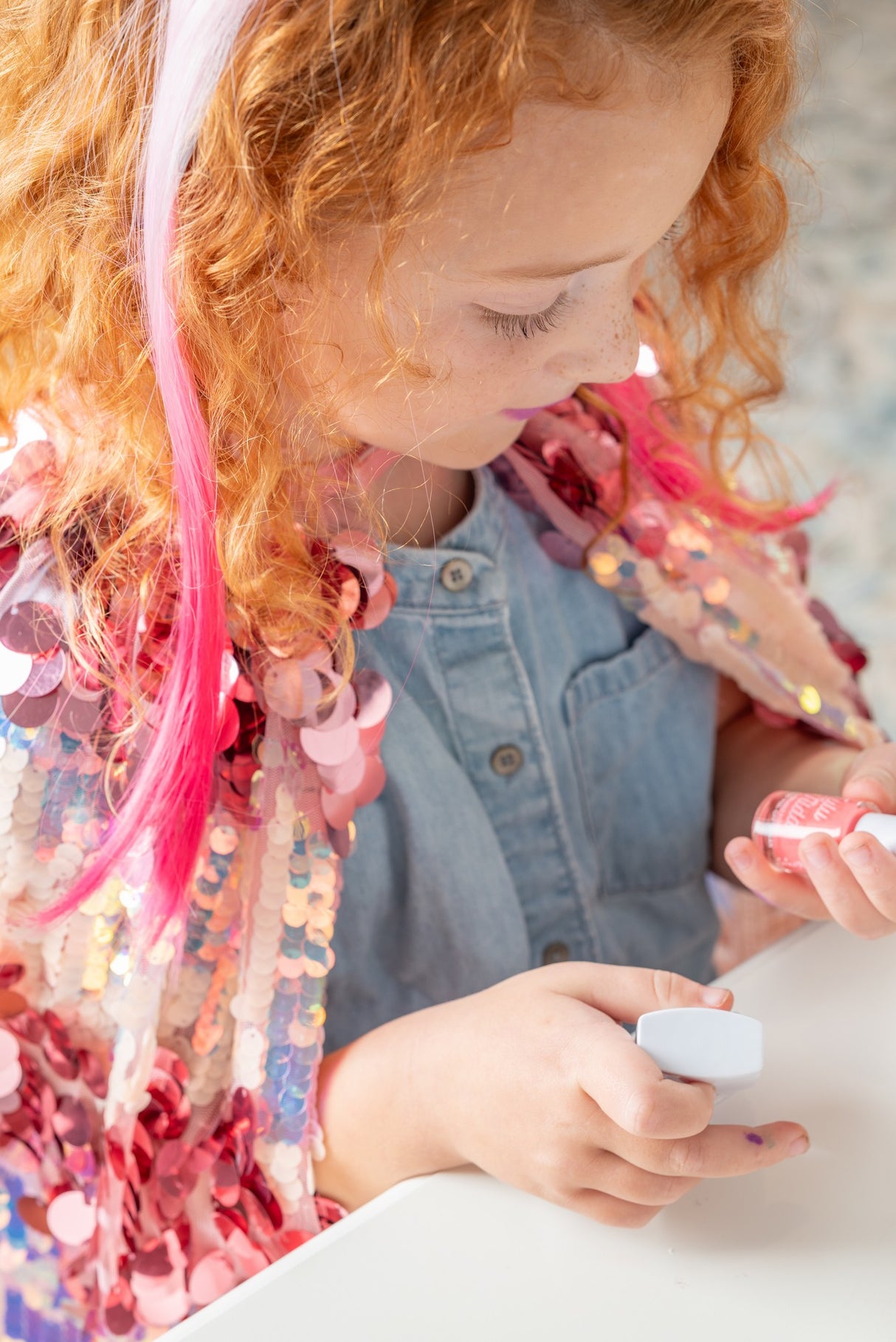 Pailetten Umhang 4-6 Jahre