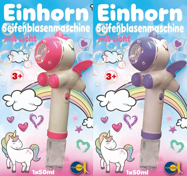 Seifenblasenmaschine Einhorn (1 Stück)
