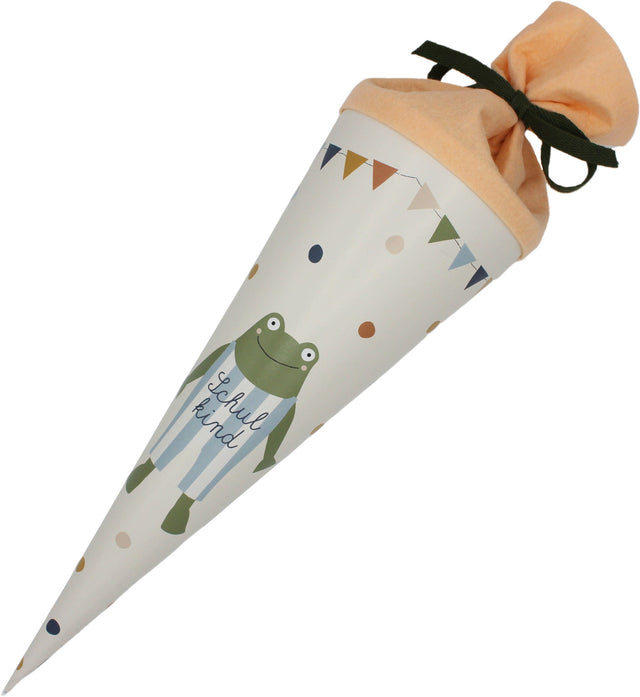 Schultüte klein 35 cm/ Frosch - korbmayer. ganz besonders. für kinder.