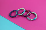 Haargummi-Set fuchsia/türkis