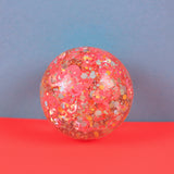 Flummi Smileys & Konfetti/  Neonpink/hellblau