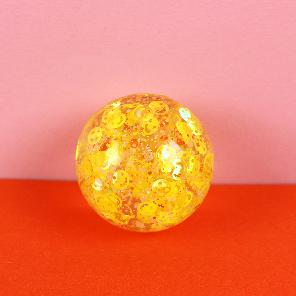 Flummi Smileys&  Konfetti/ Gelb