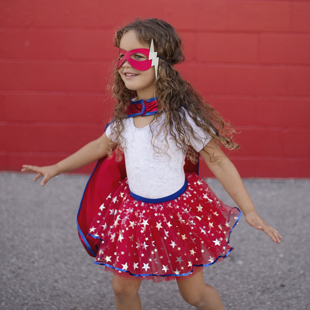 Superheldin Tutu & Umhang & Maske 4-6 Jahre