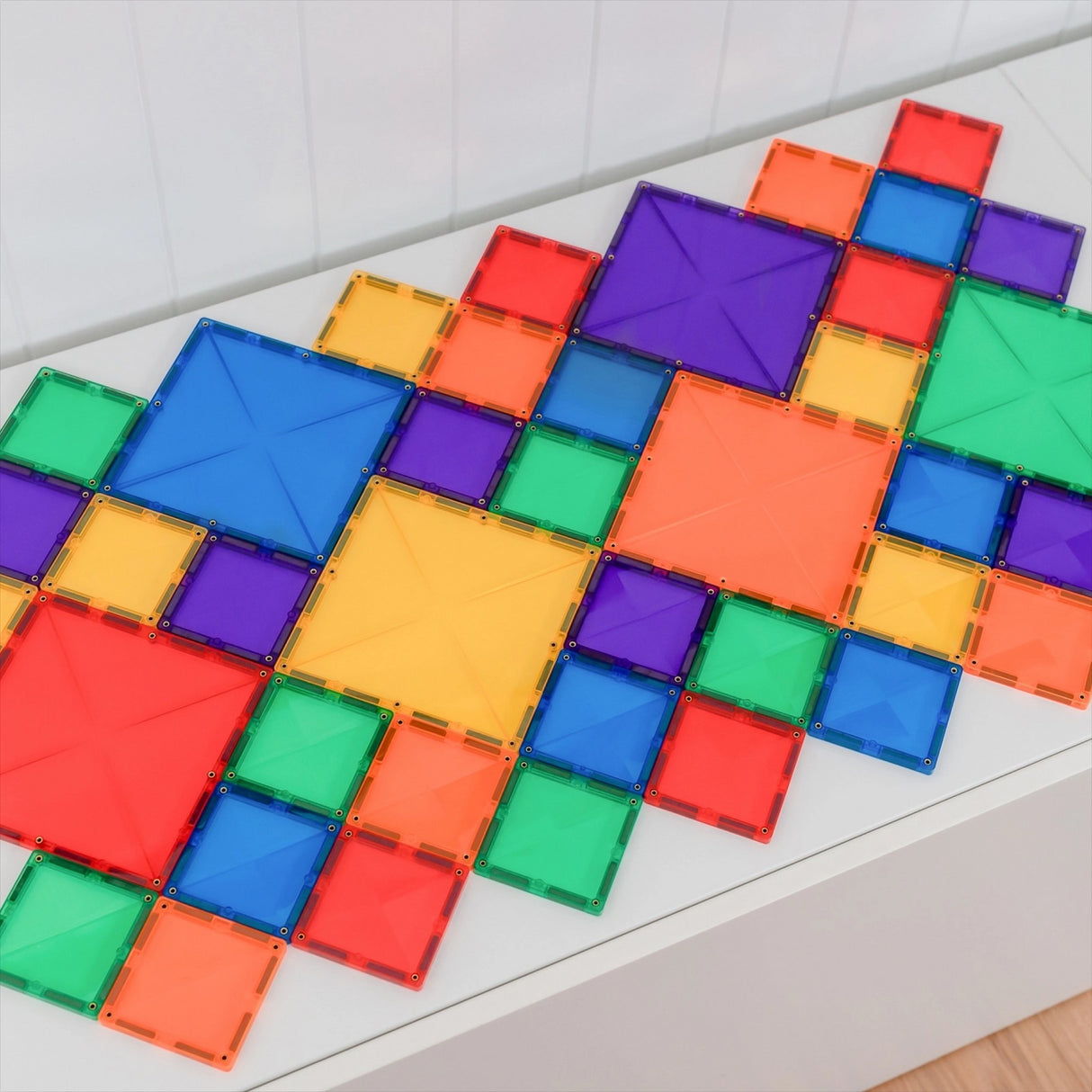 Magnetbausteine Rainbow Square Pack - 42 Teile