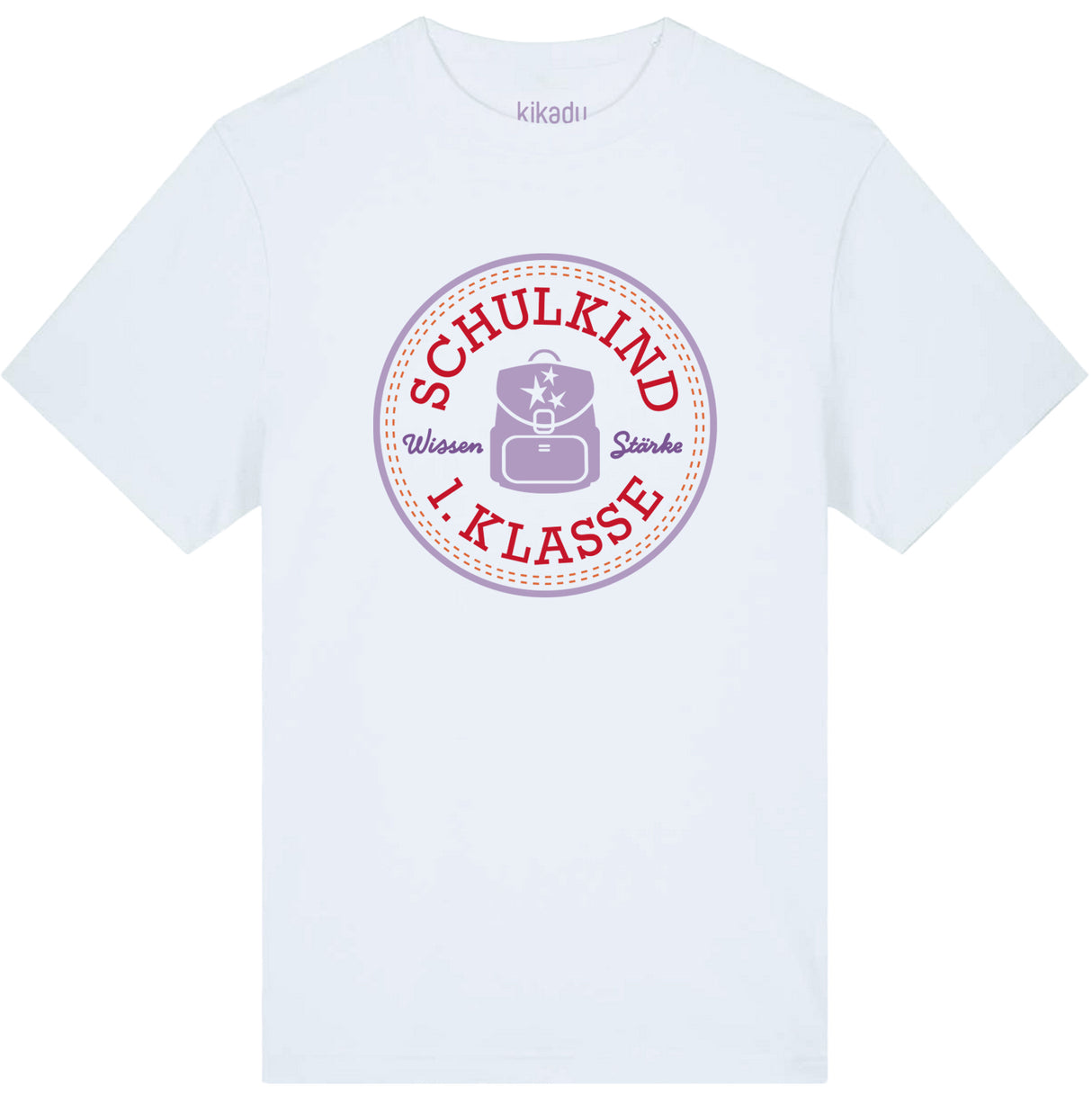 T-Shirt Schulkind Lavendel 116/128 (GOTS)