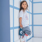 T-Shirt Schulkind Lavendel 116/128 (GOTS)