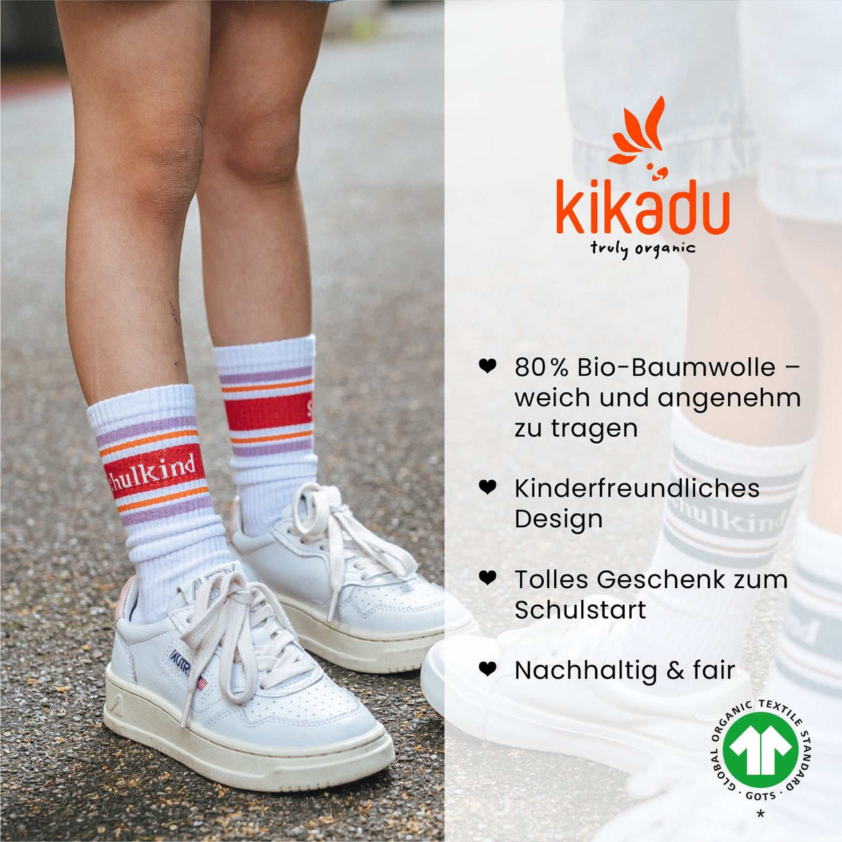 Schulkind- Socken 31-34/ Lavender