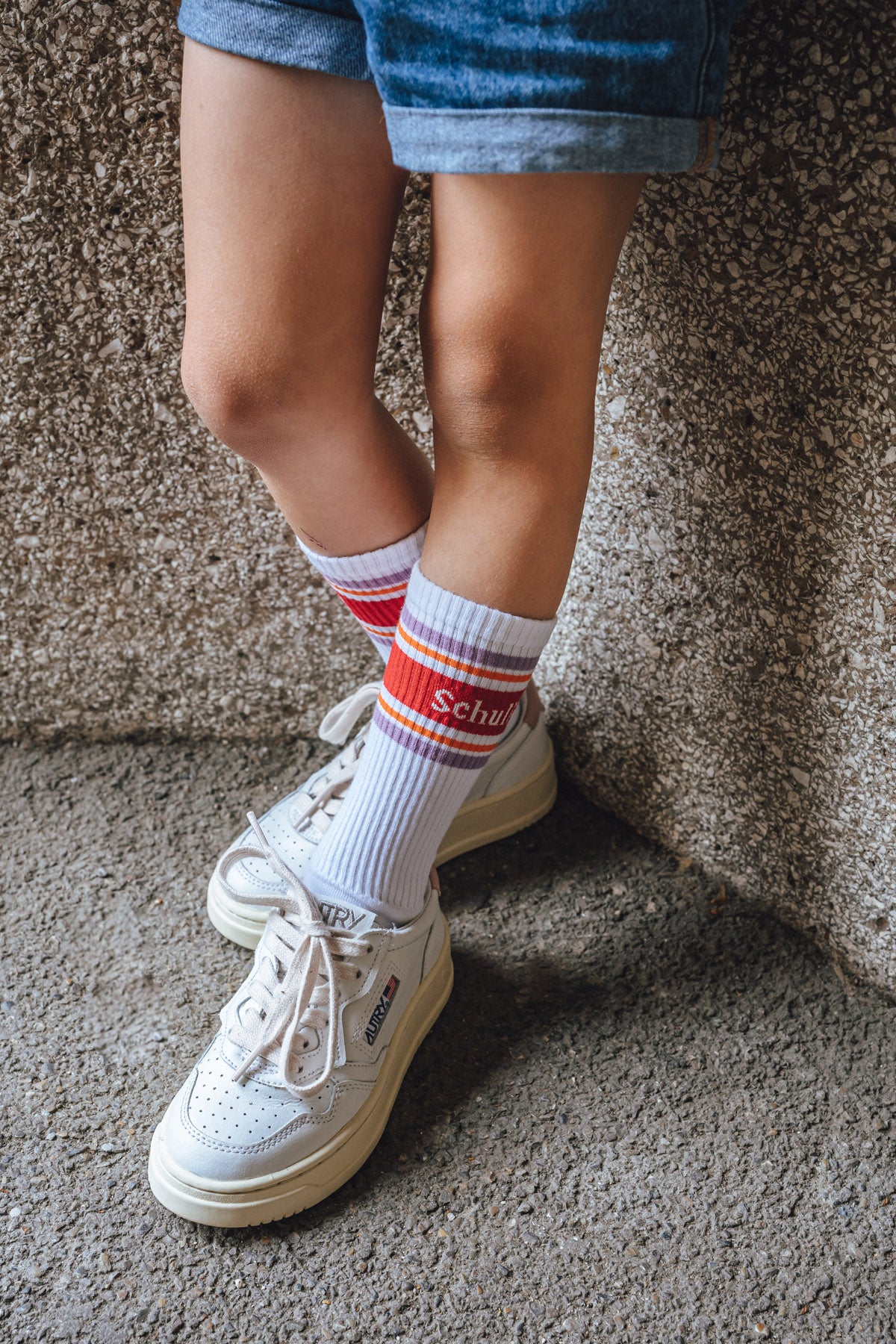 Schulkind- Socken 31-34/ Lavender