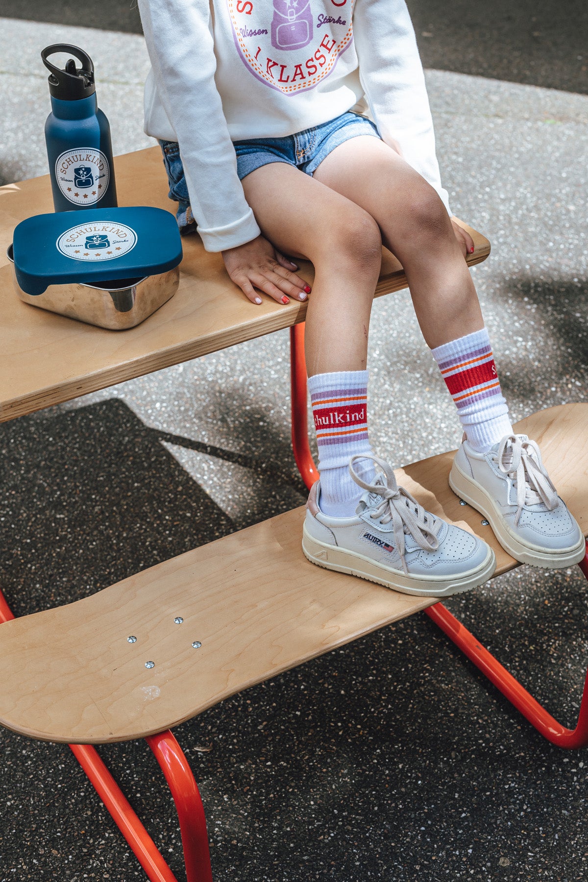 Schulkind- Socken 31-34/ Lavender