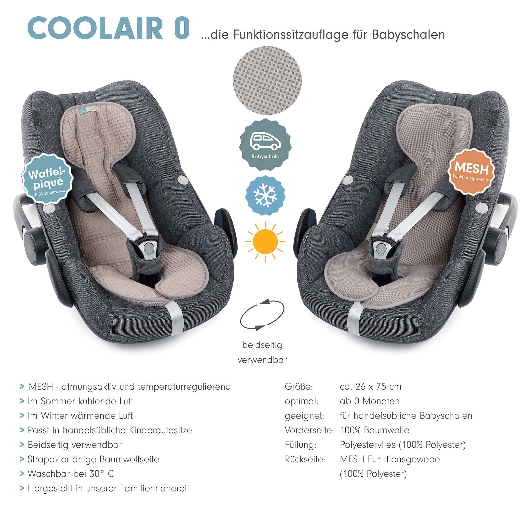 COOLAIR for 0/ waffel natur-grau