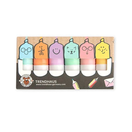 ALLES FÜR DIE SCHULE Happy Highlighter 6 StückTrendhausALLES FÜRkorbmayer. ganz besonders. für kinder.