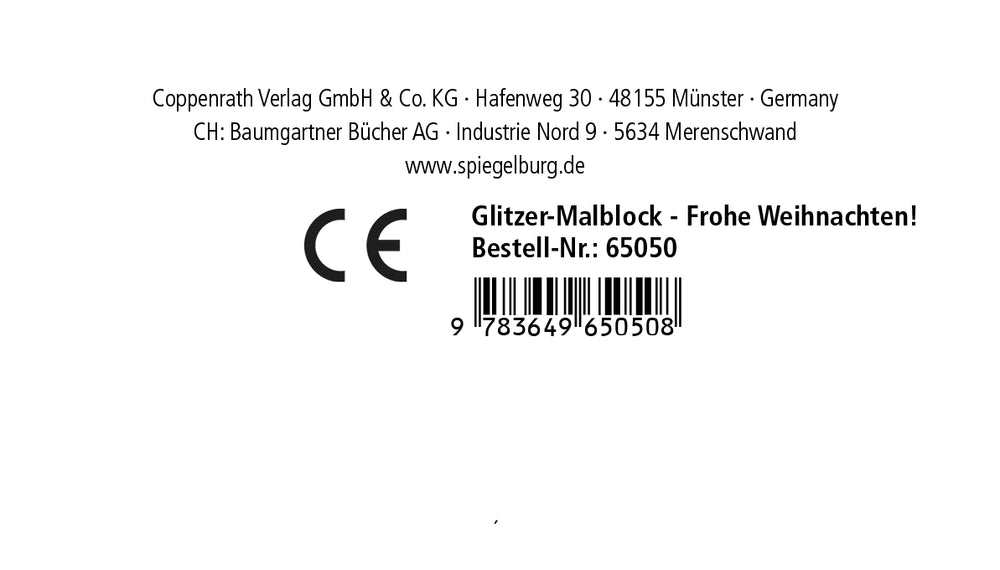 Glitzer-Malblock: Frohe Weihnachten!