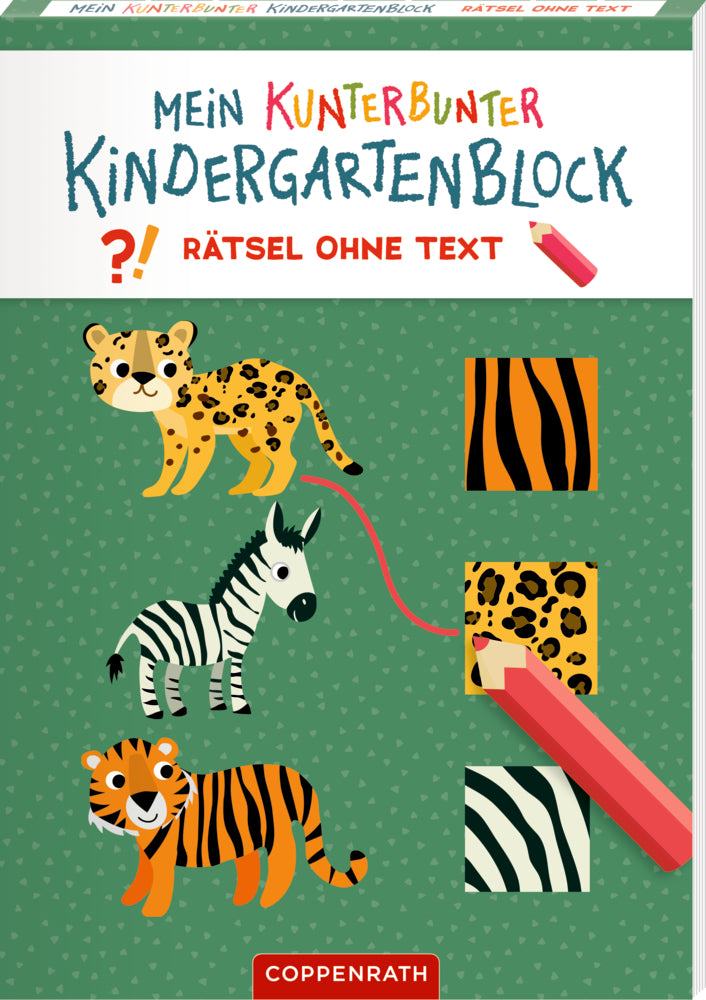 Mein k. Kindergartenblock Rätsel ohne Text / Wilde Tiere