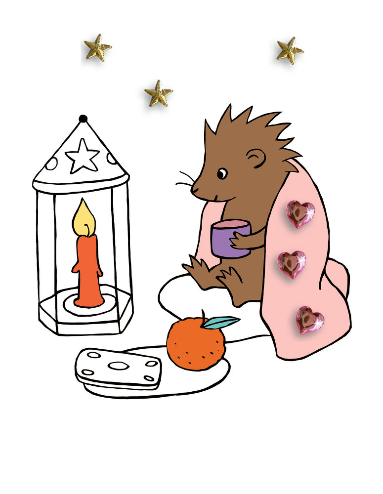 Malblock mit Glitzersteinen - Frohe Weihnachten