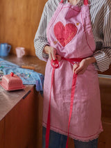 Baumwolle Schürze - Pink