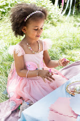 Schmetterlingskleid mit Flügeln & Pailletten 5-6 Jahre