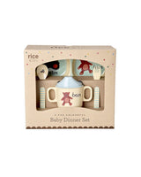 Baby Geschirr Set/  Blue ABC Print