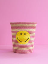 Medium Raffia Korb - Smileyprint - korbmayer. ganz besonders. für kinder.