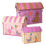 Raffia-Spielzeugkiste HAPPY ANIMALS 3er Set