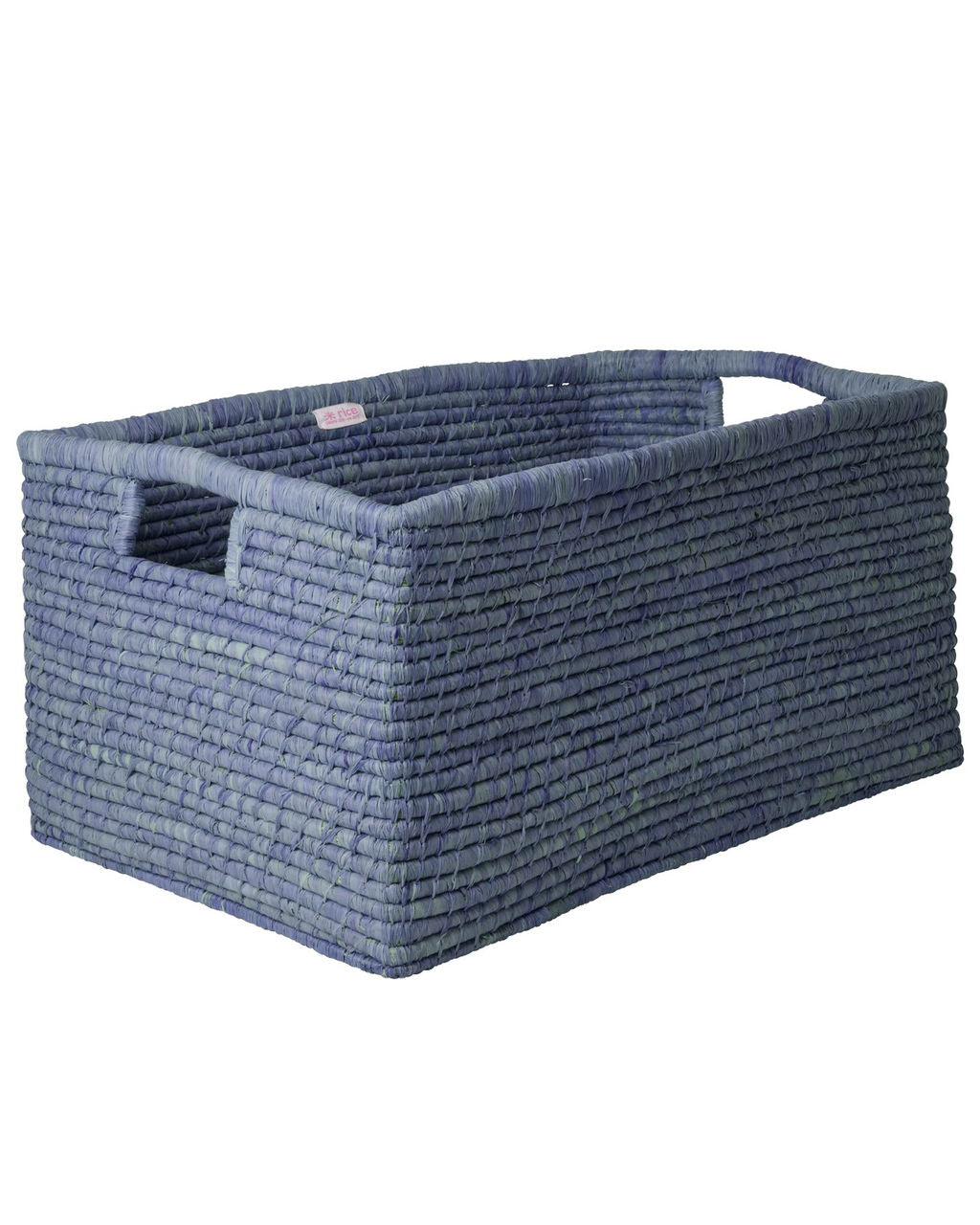 Raffia Korb Groß Blau