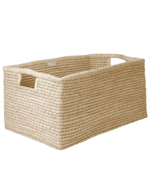Raffia Korb Groß Natur