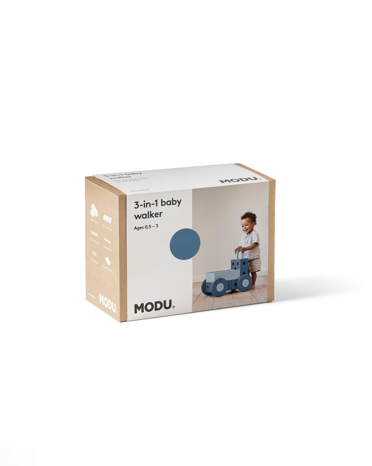 MODU 3-IN-1 Lauflernwagen/ Deep Blue-Sky Blue