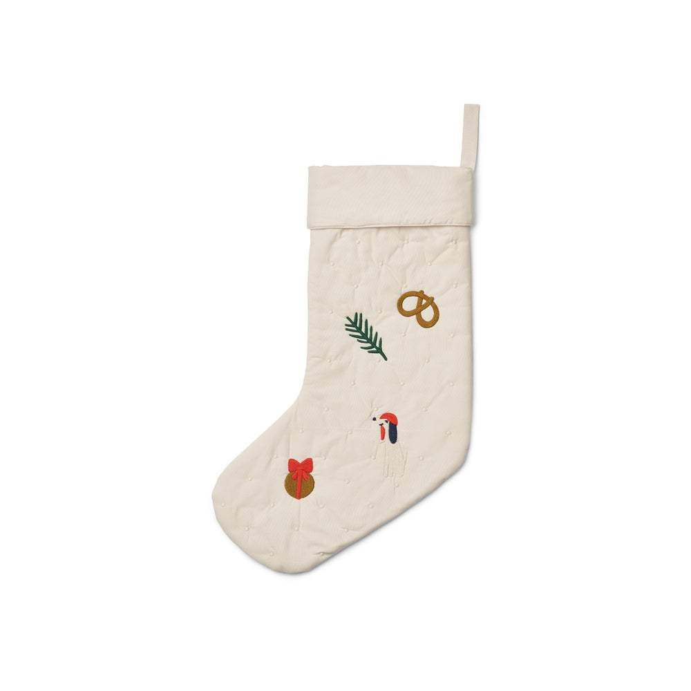 Basil Christmas Stocking aus Plüsch, 45 cm langer, nachhaltiger Weihnachtsstrumpf von Liewood